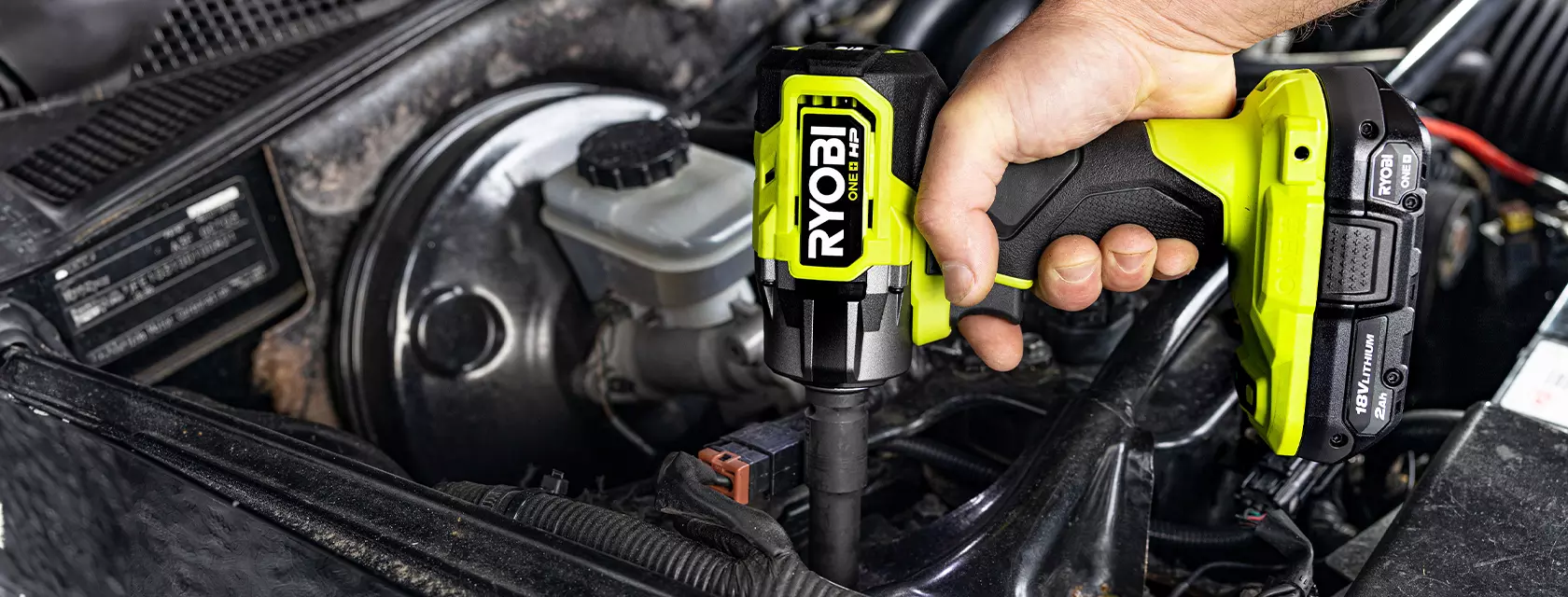 Using a RYOBI Impact Wrench in an engine